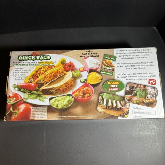 Quick Taco Non-Stick Baking Rack Server All in One As Seen on TV [873] - Picture 3 of 4